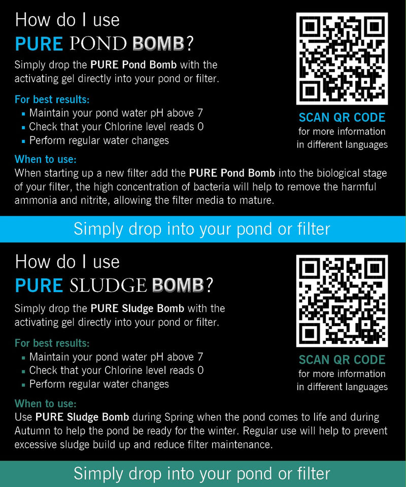 Evolution Aqua Pure Duo Pack Pond Bomb & Sludge Bomb Pond Clear Water Treatment Pond Sludge Remover - Duo Value Pack Offers Complete Natural Pond Water Treatment for Fish Ponds - PawsPlanet Australia