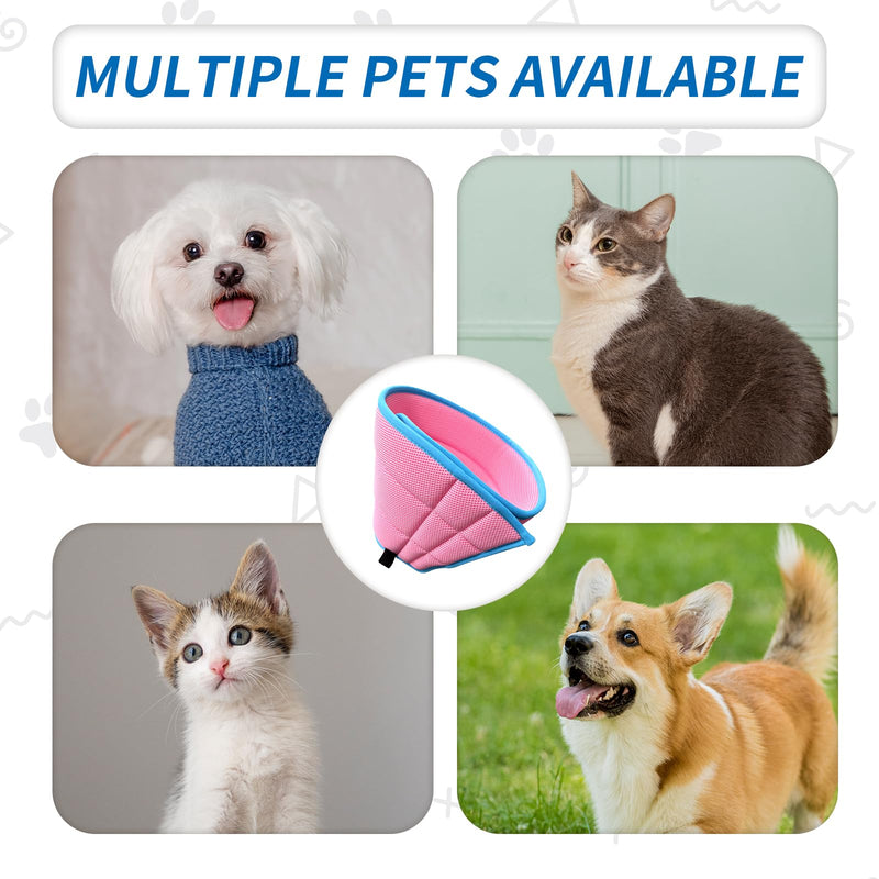 Dog Collar Anti-Licking Protection Against Licking Bites Dogs After an Operation, Lightweight, Breathable for Dogs and Cats (Medium, Pink)