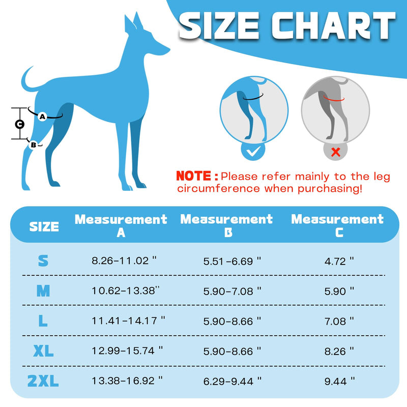 Adjustable Dog ACL Knee Brace – Rear Leg Support for Cruciate Ligament Recovery, Arthritis & Joint Pain Relief (Left,XL) XL LeftLeg - PawsPlanet Australia