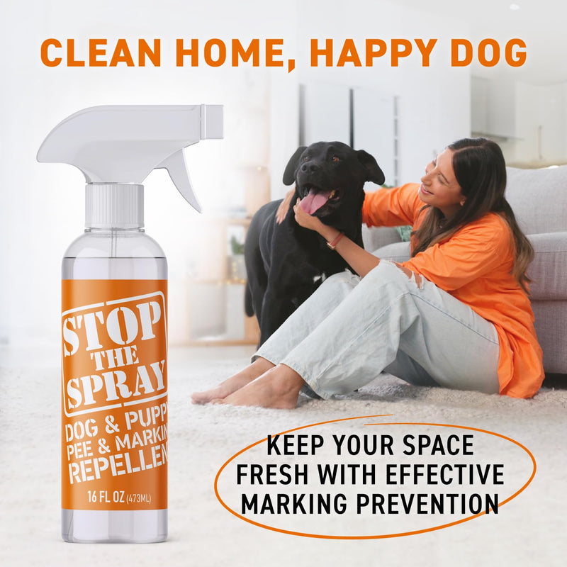 EBPP Stop the Spray - Dog & Puppy Pee Marking Repellent - Pet Training Spray - Puppy Potty Training Spray for Dogs - Dog Pee Stopper - Pee Deterrent for Dogs - No Marking Spray for Dogs Indoor 16oz 16 oz - PawsPlanet Australia