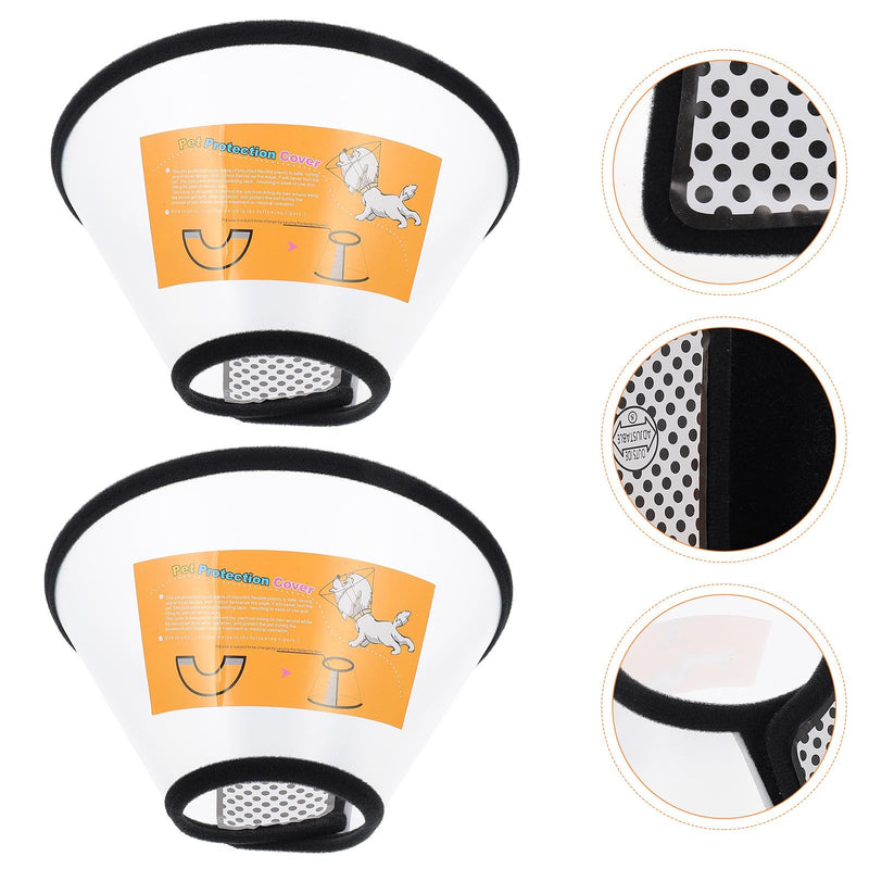 Beavorty 2-piece neck protection collar for dogs and cats made of PP material, scratch-resistant and protective for the recovery phase after surgery or injuries