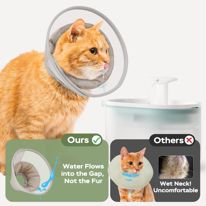 Cat Cone Collar Soft: Comfortable Waterproof Mesh Recovery Cone After Surgery to Stop Licking and Scratch, Alternative to Plastic Elizabeth Head/Neck Cone,M