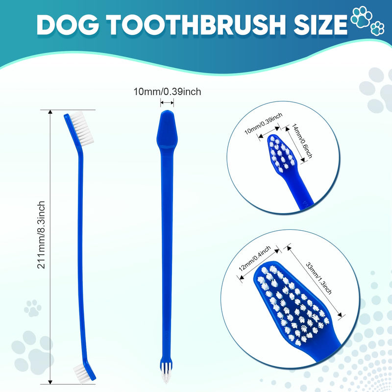 Navona 30 PCS Dog Toothbrushes, Double Headed Anti Slip Dog Tooth Brushing Kits, Cat Toothbrush, Pet Toothbrush for Dogs, Easy to Clean and Care for Teeth, Suitable for Small to Large Dogs and Cats 1 Count (Pack of 30)