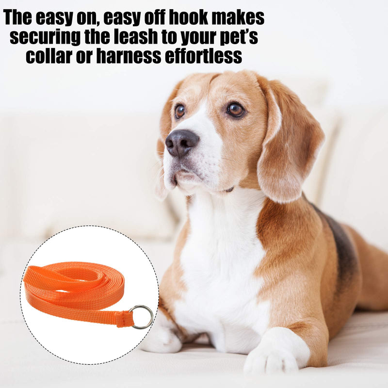 30 Pieces Slip Leads Dog Leash Pet Rope Strong Pulling Kennel Leads with O-Ring Durable for Dogs Walking Training Neon Green, Orange, Yellow, Blue, Red, Black - PawsPlanet Australia