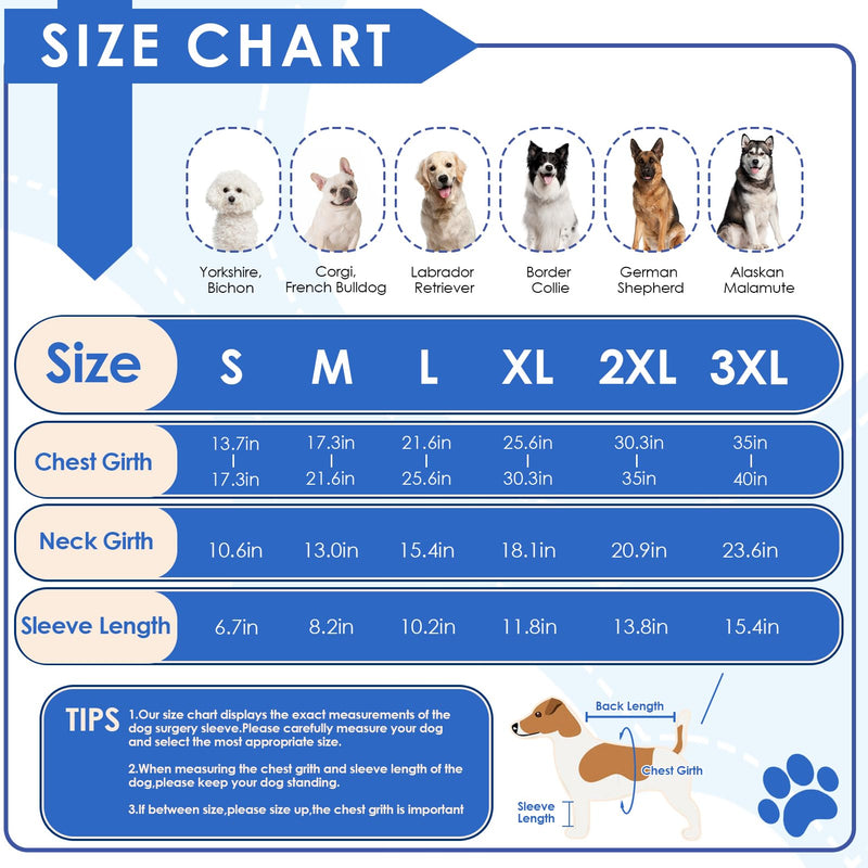 Dog Recovery Sleeves for Front Legs,Dog Sleeves to Prevent Licking,Breathable Dog Front Recovery Sleeve Right Left Leg,Dog Leg Sleeve After Surgery for Medium to Large Dogs,Grey M Size Medium(CHEST:17.3-21.6") Grey