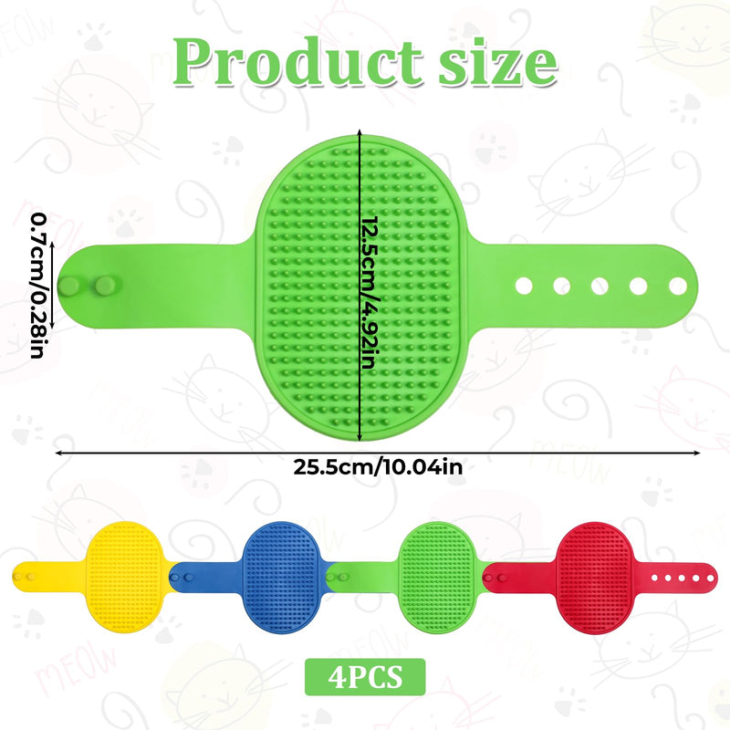 4 Pcs Cat Face Scratcher Silicone Grooming Strap Pad Cat Self Groomer Brushes Rubber Cats Massager for Indoor Climbing Frames Table Leg Cats Face Scratcher Adjustable - PawsPlanet Australia