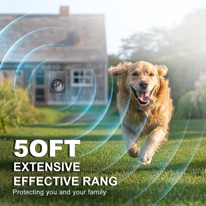 Anti Barking Device for Dogs Long Range 50ft, Ultrasonic Dog Bark Deterrent Device with Stop Dog Barks - Dog Barking Stopper, Bark Box, Barking Control Devices for Dog Training in Outdoor/Indoor 1 Pcs