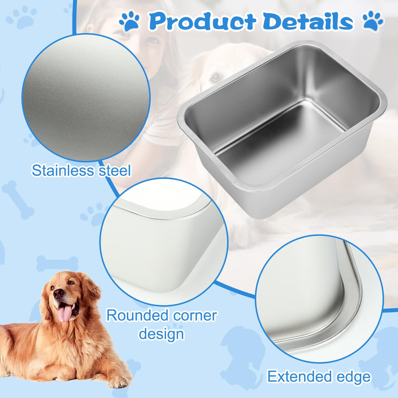 YUEPET 3 Gallons Stainless Steel Dog Water Bowls, Extra Large Metal Dog Food and Water Bowls Large Capacity Pet Water Bowls for Indoor and Outdoor Extra Large Dogs