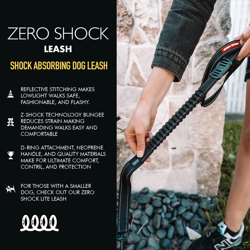 EzyDog Zero Shock Dog Leash - Shock Absorbing Bungee Leash for Dogs That Pull or Excite - Dual Handle and Reflective for Large, Medium, or Small Dogs (48-Inch, Green Camo) 48-Inch
