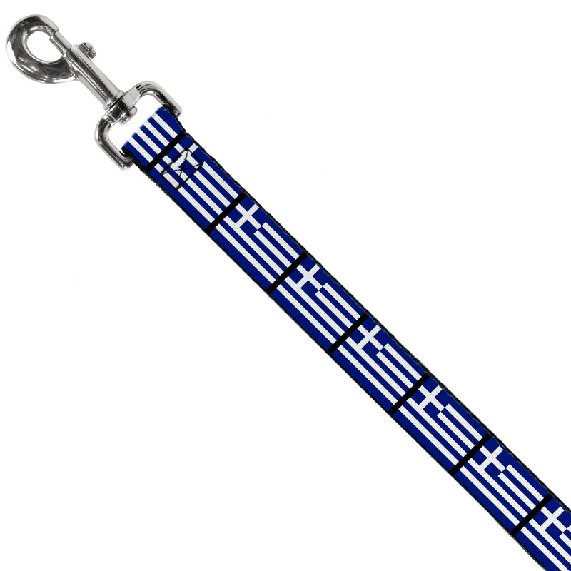 Buckle-Down Pet Leash - Greece Flags - 6 Feet Long - 1" Wide - PawsPlanet Australia
