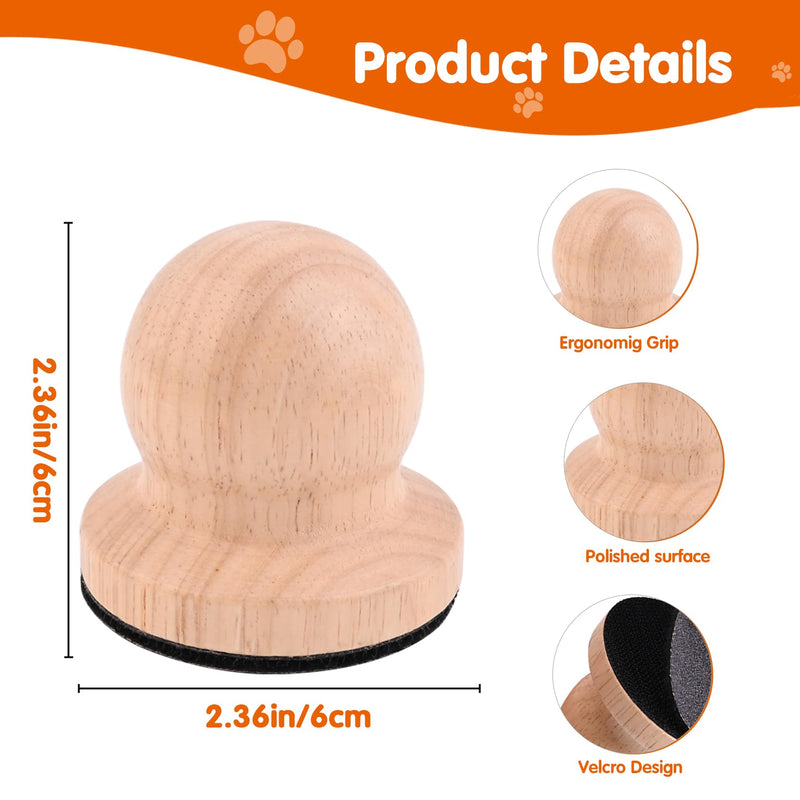 Dog Nail File Dog Scratch Board for Nails Wooden Handicraft Cat Dog Nail Scratch Pad with 4 Pcs Replaceable Sandpaper Dog Trainning Accessories Stress Free Nail Filing for Dogs(Wood) Wood - PawsPlanet Australia