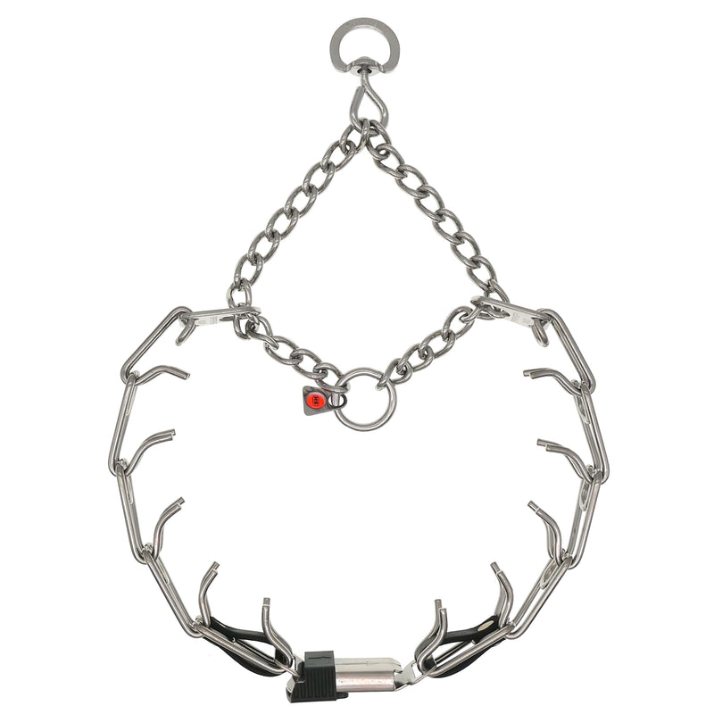 Herm Sprenger Dog Training Prong Collar with Quick Release ClicLock Buckle and Biothane Insert Stainless Steel No-Pull Collar Made in Germany (23in x 3.2mm Prongs (Neck Size up to19-20in)) 23in x 3.2mm(neck size up to19-20in)