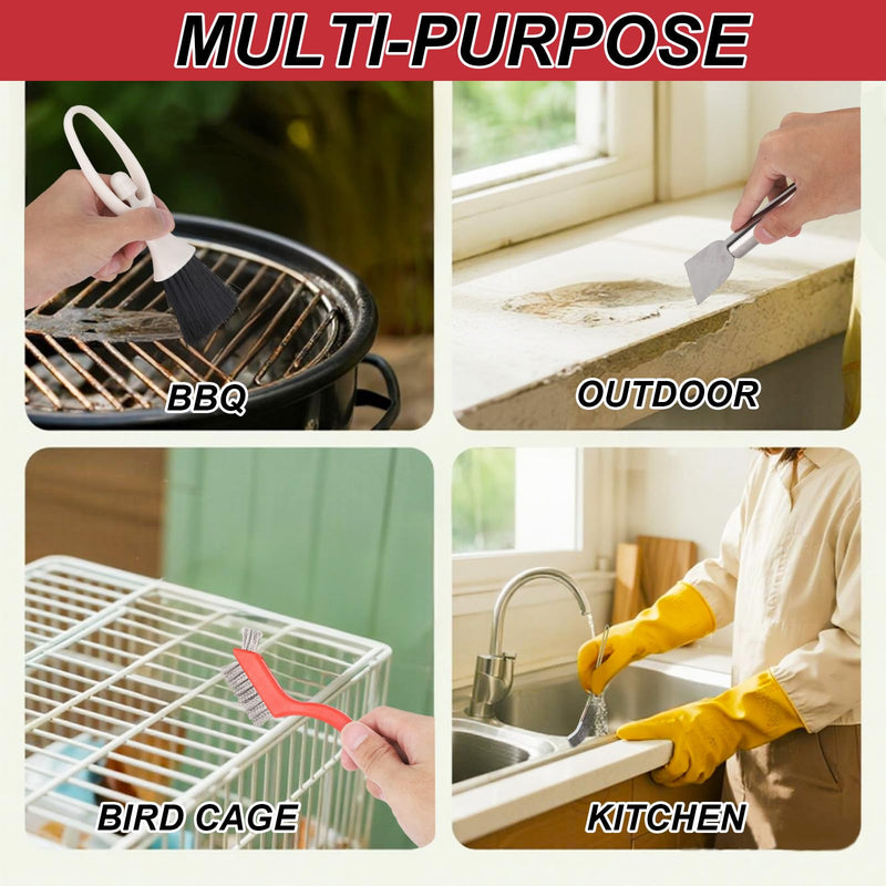 6pcs Bird Cage Cleaning Brush Tools Set, Multifunctional Birdcage Cleaner Accessory Supplies with Scraper Small Animal Cage Remover Brush Tools for Parakeet Hamster - PawsPlanet Australia