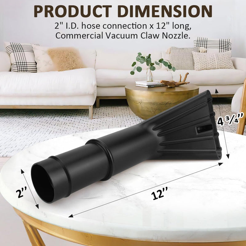 Vacuum Claw Nozzle 2" x 12" for Wet/Dry Utility Shop Vac Cleaning Auto Car Cars RV's Home Claw Nozzle SCN2 1 PACK - PawsPlanet Australia