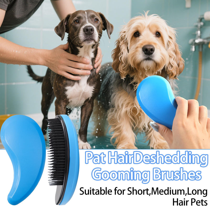 Small Dog Brush Puppy Brush for Small Dogs Soft Dog Bath Brusher Gentle Dogs Hair Remover Brushes Grooming Tool for Teddy Yorkies Maltese Shih Tzu Chihuahua Puppy Hair Brushes, Blue - PawsPlanet Australia
