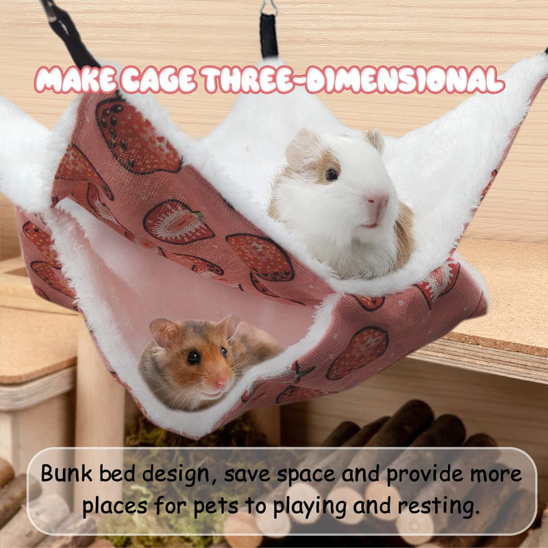 Guinea Pig Rat Ferret Hammock and Warm Bed Small Pet Hideout Tunnel Cave Hanging Bunkbed Hammock Cage Toy for Hamster Sugar Glider Squirrel (1.Hammock) 3.Hammock - PawsPlanet Australia