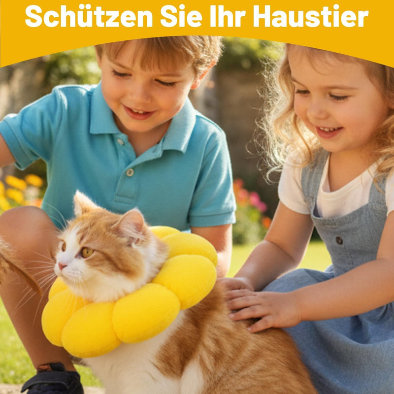 Pack of 2 Cat Collar, Cat Collar, Lick Protection Cat, Cat Collar for Wound Care and Leak Prevention, Soft and Breathable Material, Easy to Attach