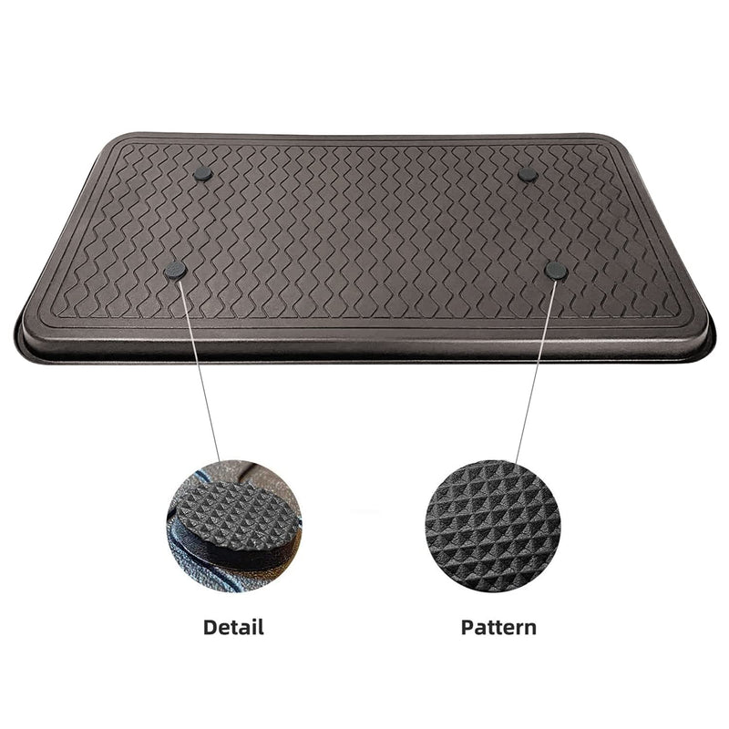 Finorder Multi-Purpose Utility Boot Trays with Striped, Set of 2 Grey Duty Shoe Trays for All Weather, Plastic Pet Feeding Mat, Use for Indoor and Outdoor, 30" x 15" x 1.2" 30" x 15"(Gray) - PawsPlanet Australia