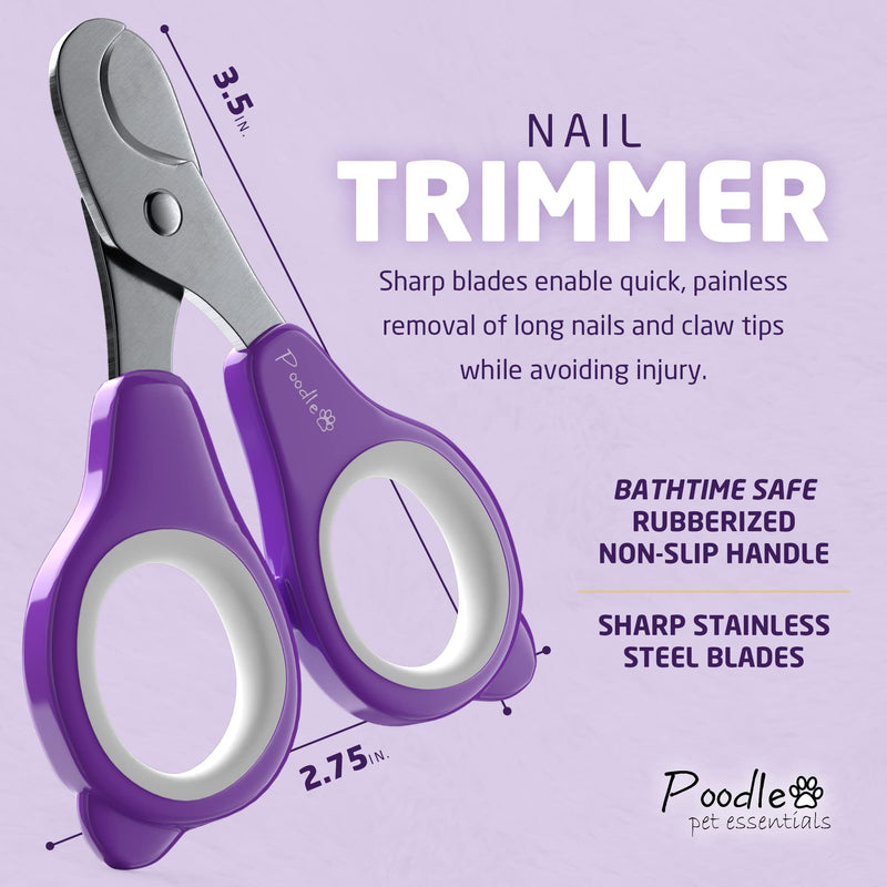 POODLIE Pet Nail Clippers - 2 Pc Nail Trimmers for Dogs & Cats - Professional Grooming Clippers - Dog Grooming Kit - PawsPlanet Australia