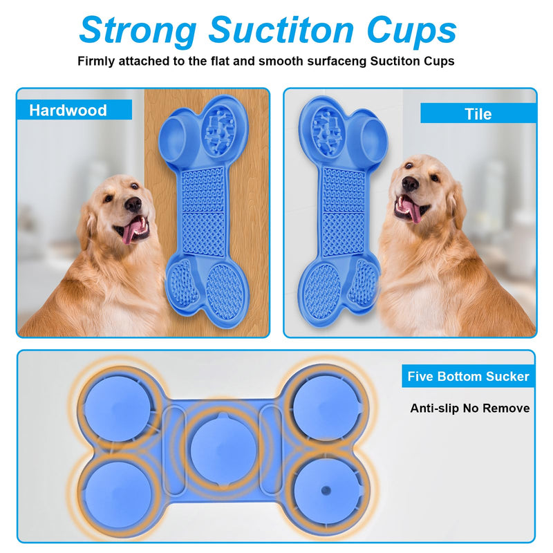 Licking Mat for Dogs & Cats with Suction Cups, Large Slow Feeder Dog & Cat Bowls Non-Slip, Pet Snacks, Wet Food,Yogurt, Peanut Butter Lick Pads for Small Medium Large Breeds, Large Capacity 5 Cups - PawsPlanet Australia