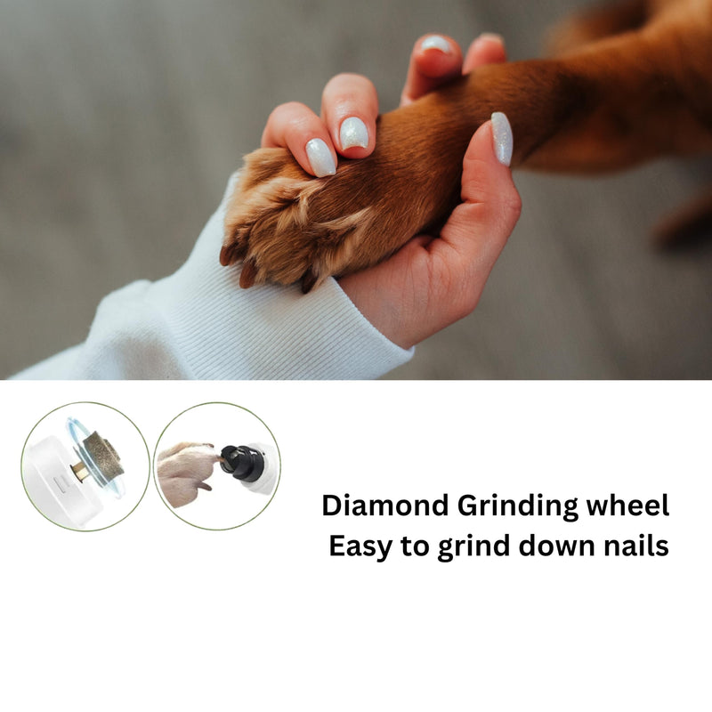 GajetNest Professional Pet Nail Grinder for Dogs and Cats, 2 Speeds LED Light USB Charging Low Vibration, Quiet, Cordless Ergonomic Long Lasting Battery, Safety Guard - PawsPlanet Australia