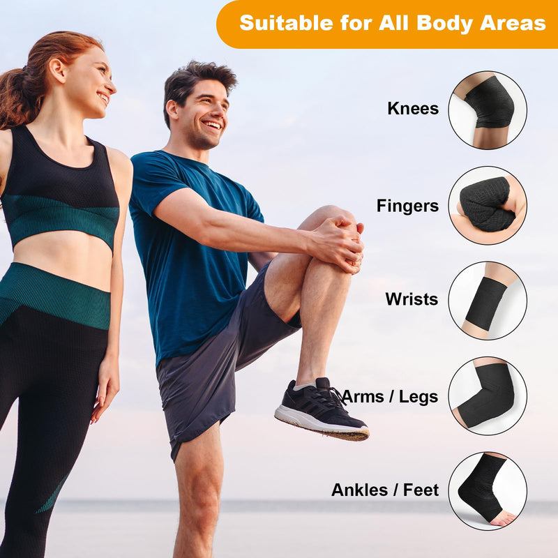 12 Rolls Self-Adhesive Bandage for First Aid, Fixation Bandage for Dogs, Horses and Pets, Elastic Sports Bandage, Adhesive Bandage for Animal Care