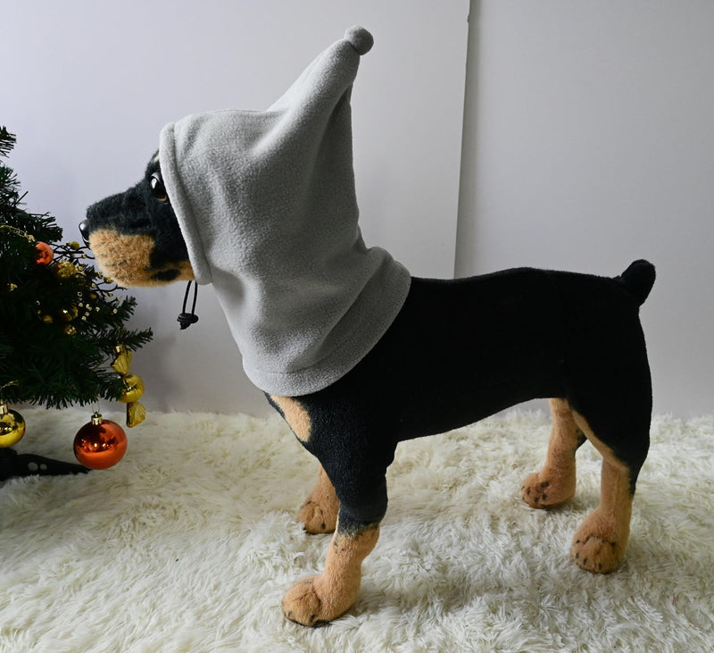 Plush Dog Earmuffs Dog Ear Warm Quie Cover Winter Ear Hats Head Wrap for Small Medium Large Dogs_S(Gray) S:Head Girth:41cm Gray