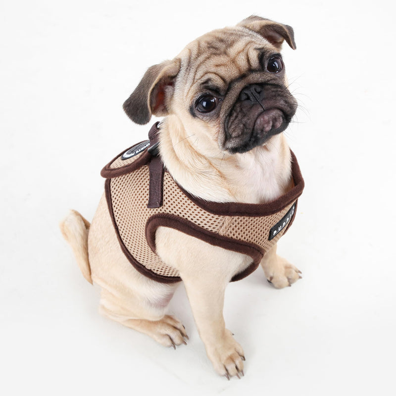 PUPPIA International Harness Soft B Vest, Medium, Beige