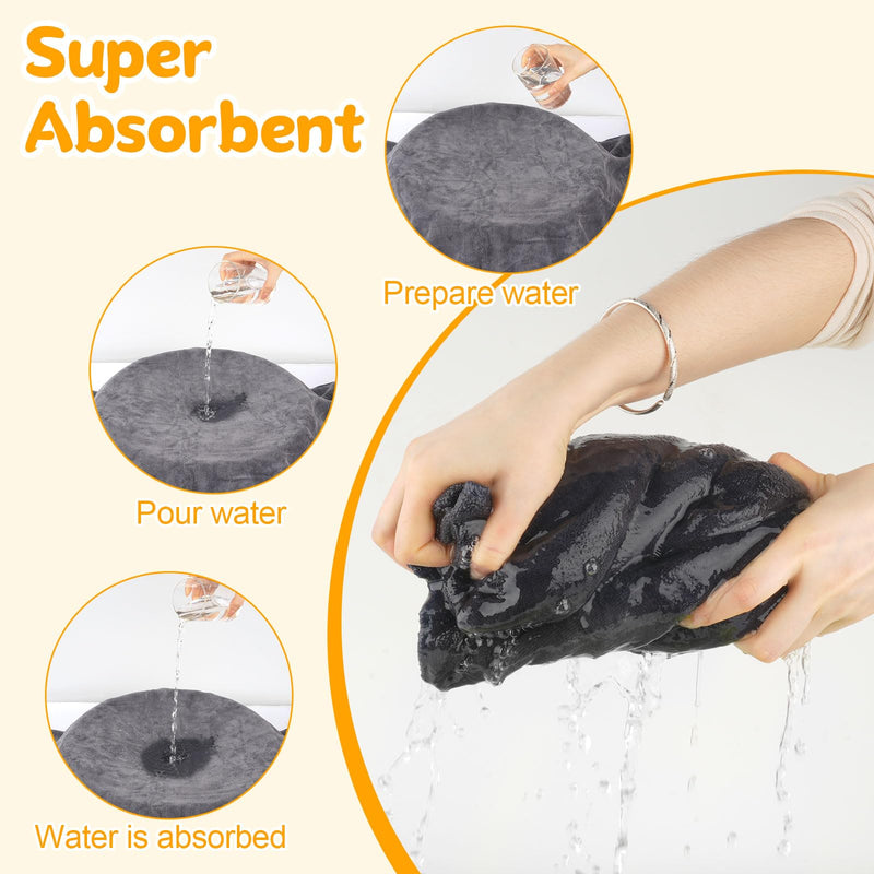 Dog Towels for Drying Dogs Large, Absorbent Microfiber Dogs Bath Towel, 40 x 24 Inch Soft Pet Grooming Towel, Dog Shower & Bath Supplies(Grey) 40"X23.6" Gray - PawsPlanet Australia