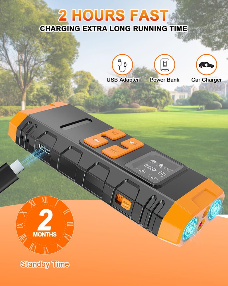 2025 Upgraded Anti Barking Device for Dogs, Ultrasonic Dog Bark Deterrent, Dog Bark Deterrent Devices, Best Anti-Barking Device, 4 Modes & LED Light & LCD Screen Portable Indoor & Outdoor Orange - PawsPlanet Australia