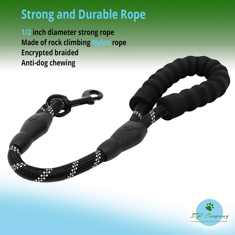 STJ Company Short Training Traffic Leash for Dogs l Teach Them to Walk Without Pulling l 18 Inch Rock Climbing Rope with Swivel Metal Snap-Bolt l Take Your Pup Near Crowds (18, Purple) 18" - PawsPlanet Australia