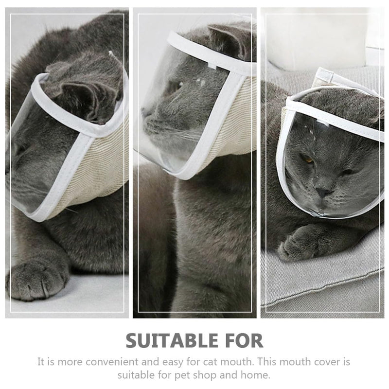 Garneck 2-Pack Portable Cat Muzzles Made of Breathable Polyester, Washable, Practical Grooming Muzzle for Cats and Kittens for Home Use and Injections