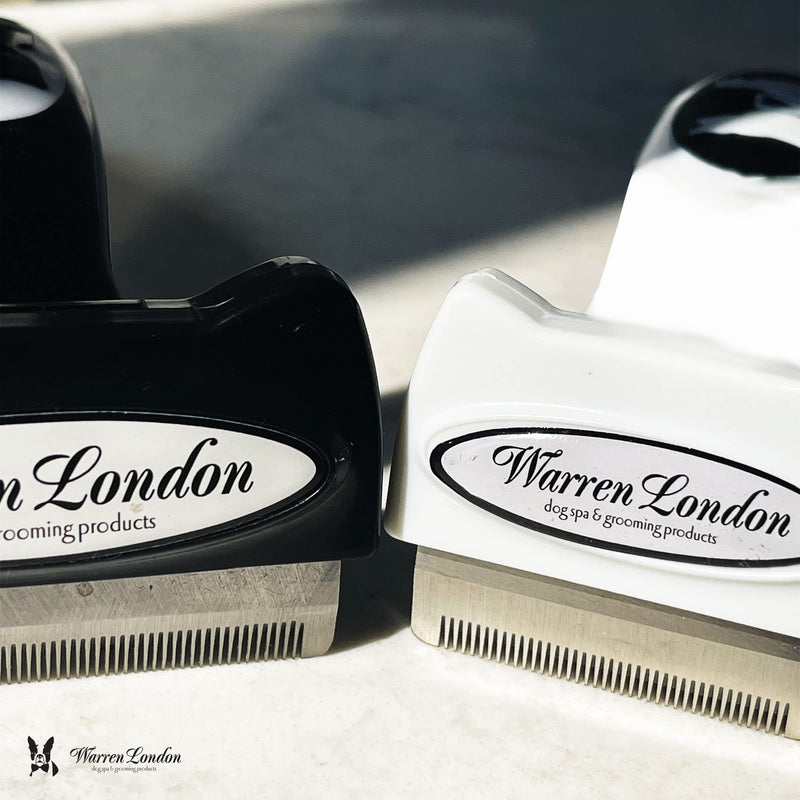 Deshedding Dog Brush by Warren London | Stainless Steel Deshedding Tool | Short Hair - Medium Short Hair | Medium - PawsPlanet Australia