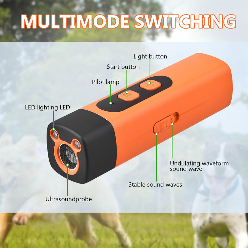 Yootiko Dog Bark Deterrent Device with LED Light, Ultrasonic Anti Barking Device for Dogs, Long Range Training Stop Barking Behavior Indoors Outdoors, Safe Rechargeable Bark Control for Dogs