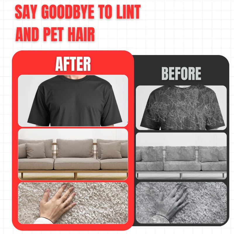 Pet Hair Remover Pad – Reusable Electrostatic Hair Removal Tool for Dogs & Cats, Effective Fur Remover for Furniture, Couch, Carpet, Clothes & Car - PawsPlanet Australia