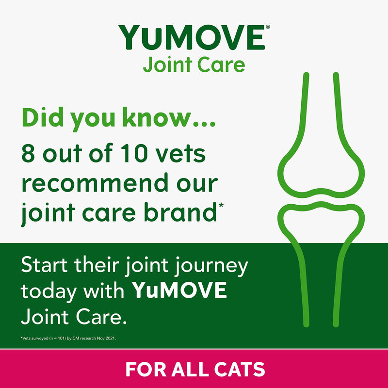 YuMOVE Cat | Joint Supplement for Cats, with Glucosamine, Chondroitin, Green Lipped Mussel, All Ages and Breeds | 60 Capsules Pack of 60 - PawsPlanet Australia