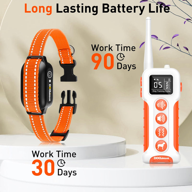 Vibrating Dog Collar No Shock Dog Training Collar, Dog Vibration Collar with Controller 3300ft Range, Vibrating Collar for Dogs, 9 Style Tones and Vibration Collar - PawsPlanet Australia