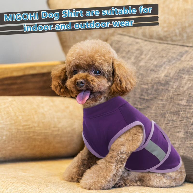MIGOHI Dog Anxiety Relief Coat,Comfort Anxiety Vest for Dogs,Adjustable Dog Anxiety Calming Wrap for Fireworks,Thunderstorm,Travel, Separation, Dog Anxiety Jacket for Dogs for Small Dogs S Purple - PawsPlanet Australia