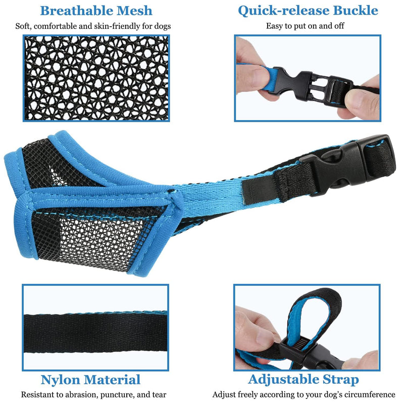 Soft Muzzle S and Muzzle S Set for Small Dogs to Prevent Biting and Chewing - PawsPlanet Australia