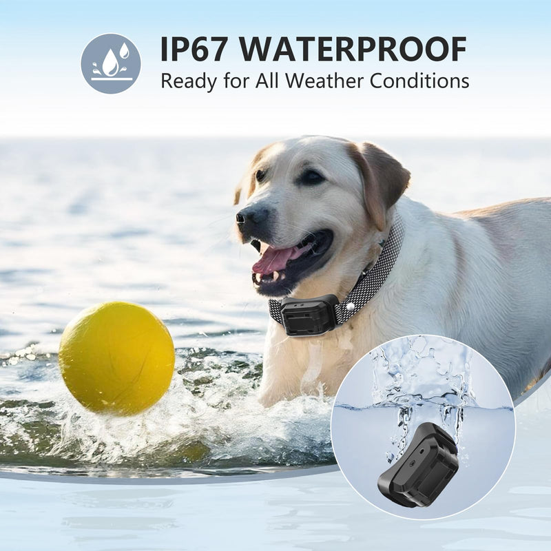 Citronella Dog Bark Collar, Anti Bark Collar with 3 Adjustable Spray & Sensitivity Level [1 Citronella Spray Refill] Automatic No Shock Dog Barking Collar for Small Medium Large Dogs, Gray Black