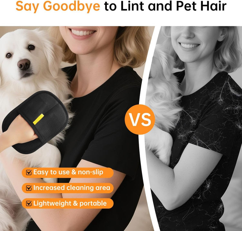 1PCS Pet Hair Removal Glove,Electrostatic Pet Hair Removal Gloves,Reusable Cat & Dog Hair Remover （1PCS） 1 - PawsPlanet Australia