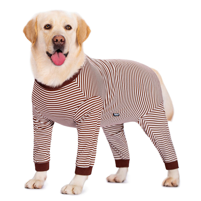 Dog Bodysuit Post Surgery Onesie with Zipper Full Body Pajamas Large Medium Dogs Shedding Suit Surgical Suit for Dogs Female/Male Dog Surgery Suit Recovery Suit After Spay XL Coffee