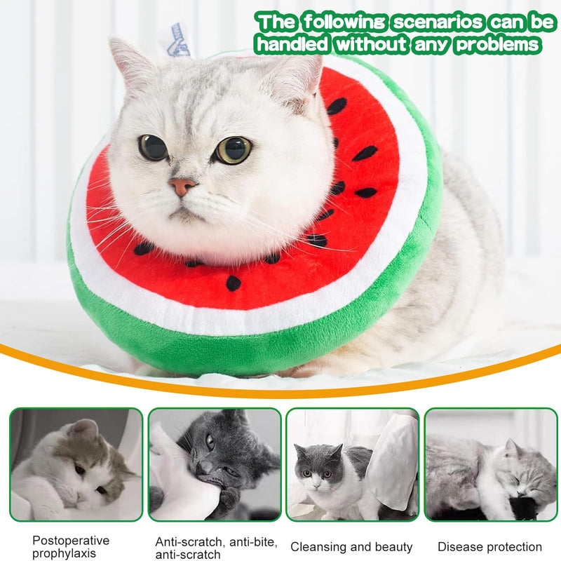 2PCS Cat Recovery Collar - Soft Cone Collar, Cute Sunflower Design, Breathable Cotton Pet Neck Protector, Adjustable & Washable, Pet Medical for Rehabilitation Wound Healing
