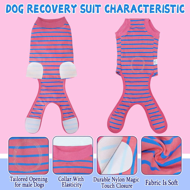Dog Surgery Recovery Suit, Recovery Shirt for Male Female Dog Cats, Cone E-Collar Alternative Abdominal Wounds Spay Bandages Onesie, Anti-Licking Pet Surgical Recovery Snugly Suit,Pink Medium Pink - PawsPlanet Australia