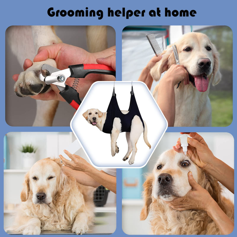 Guzekier Dog Grooming Hammock for Trim Nail, Dog Sling for Grooming, Dog Hammock Restraint Bag with Nail Clippers/Trimmer, Nail File, Pet Comb,Ear/Eye Care XL（Weight：80-120LB） - PawsPlanet Australia