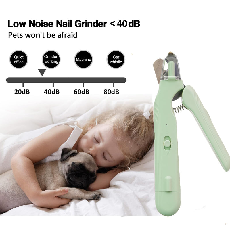 2 In 1 Pet Nail Clipper and Grinder, Professional Electric Rechargeable Pet Nail Fast Trimmer, Painless, Claw Care Grooming, Smoothing, Silent - Shockproof, For Small, Large Dogs & Cats, upgraded - PawsPlanet Australia