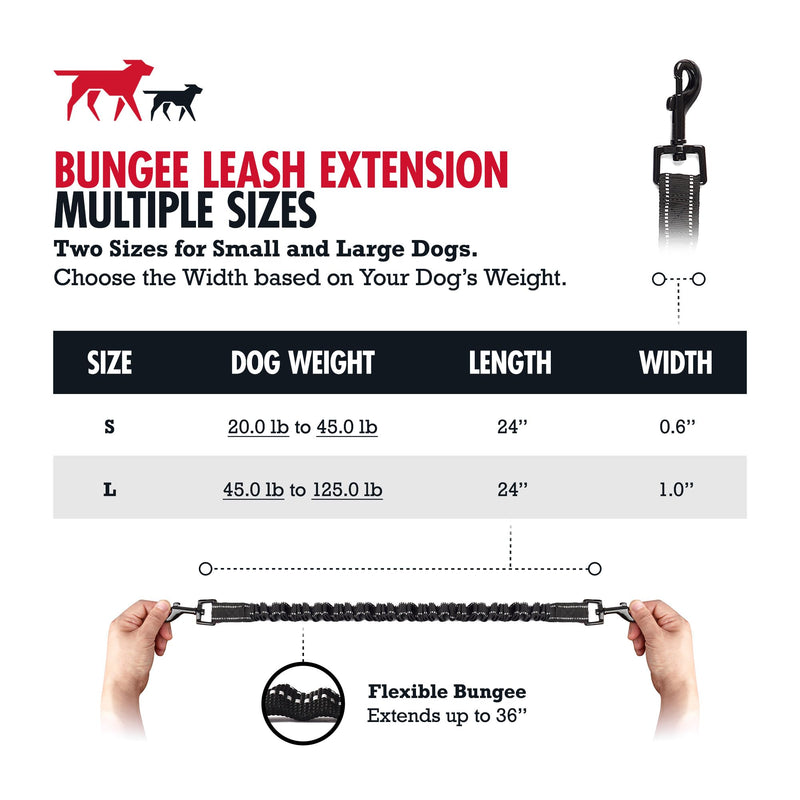 Add-On Accessory Bungee Leash | Add One Large Dog Up to 125 lbs | Requires Purchase of Two Large Dog Hands Free Bungee Leash Sold Separately | Buy One for Three Dog Leash | Buy Two for Four Dog Leash Xcessory - Large Dog Add-on Bungee - PawsPlanet Australia
