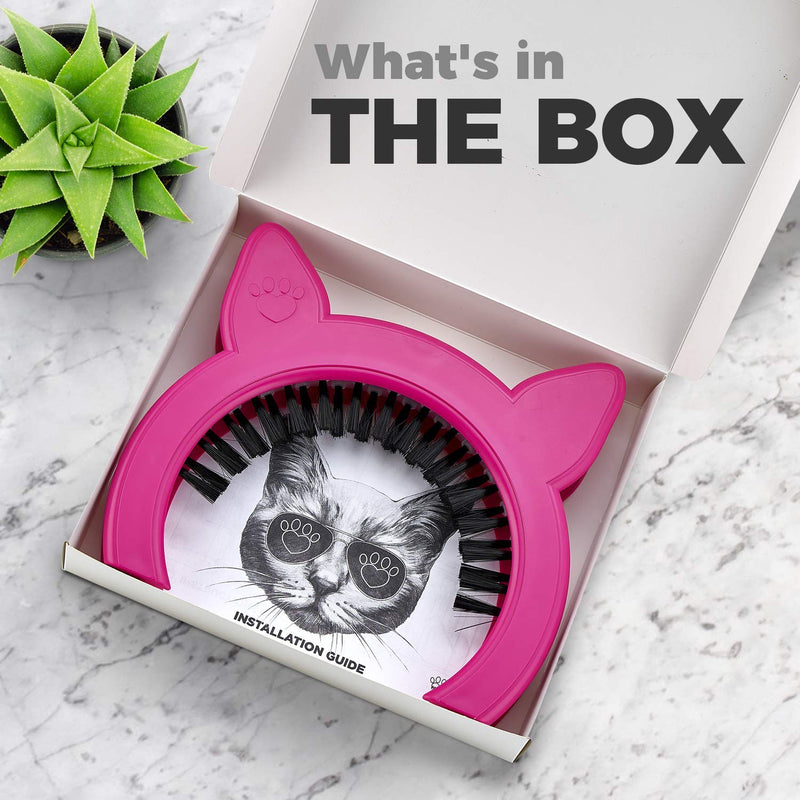 Interior Cat Door, Pet Door for Cats, Cat Door Hides Litter Tray, Cat Door with Brush, Fits Cats Up to 20lbs, Easy DIY Setup, Secured Installation in Minutes, No Training Needed - PawsPlanet Australia