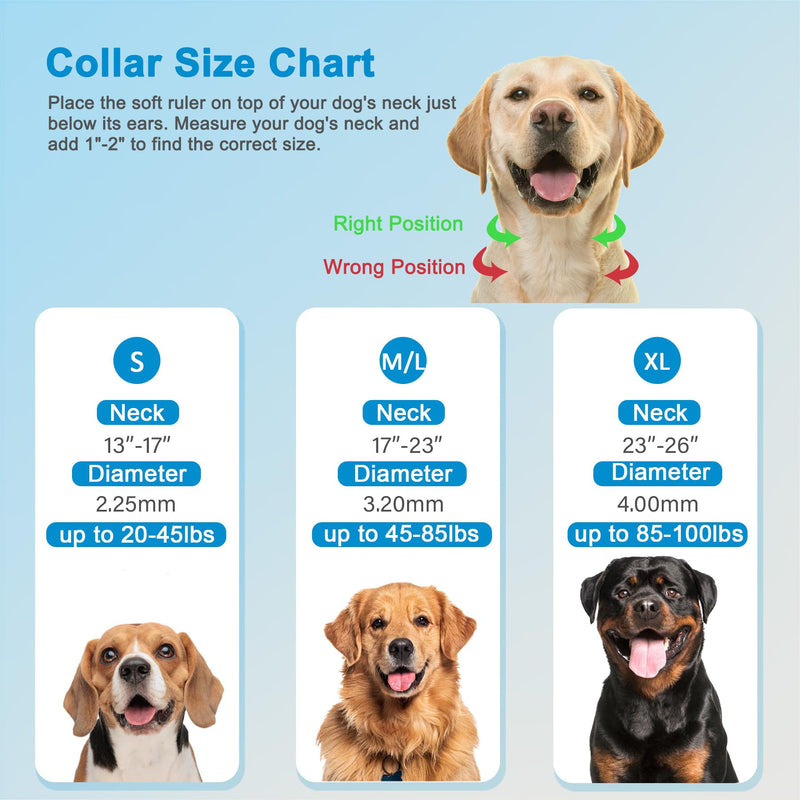 Dog Collar with Buckle Adjustable Dogs Collars for Small Medium Large Dogs (XL:4.0mm(Neck 22-26")) XL:4.0mm(Neck 22-26") - PawsPlanet Australia