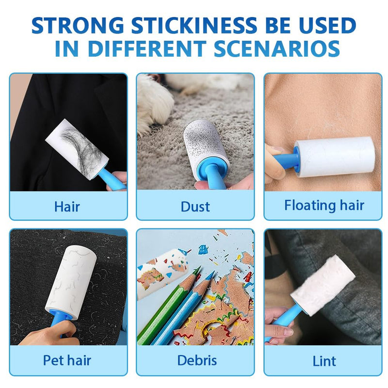 Mucilaginator Pet Hair Adhesive Roller，Removable Cleaning Tape Brush Paper Hair Replacement Roller, 600 Sheet Value Set Roller for Furniture, Clothing and More,Pet Lovers Dogs and Cats - PawsPlanet Australia